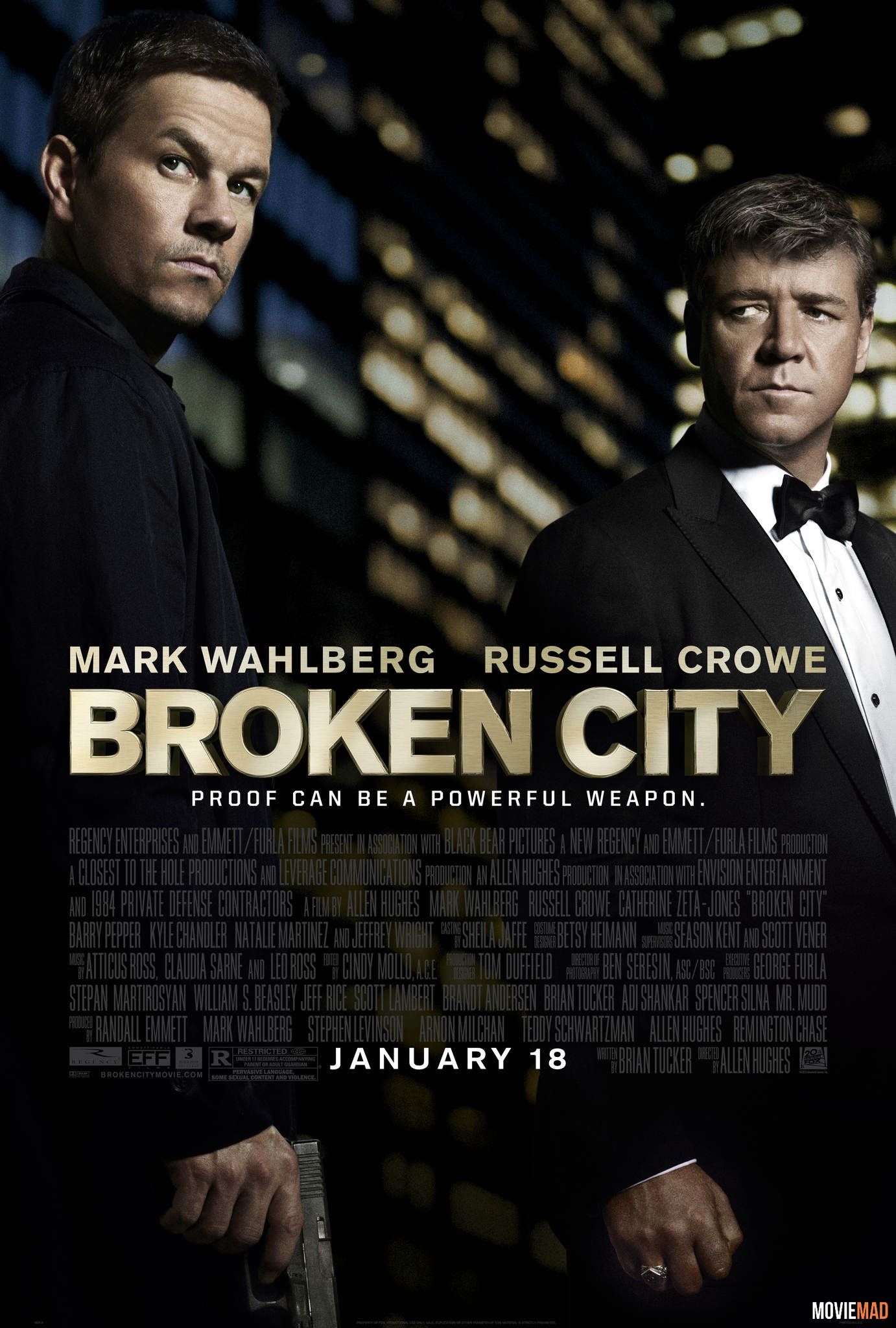 Broken City 2013 Hindi Dubbed BluRay Full Movie 720p 480p