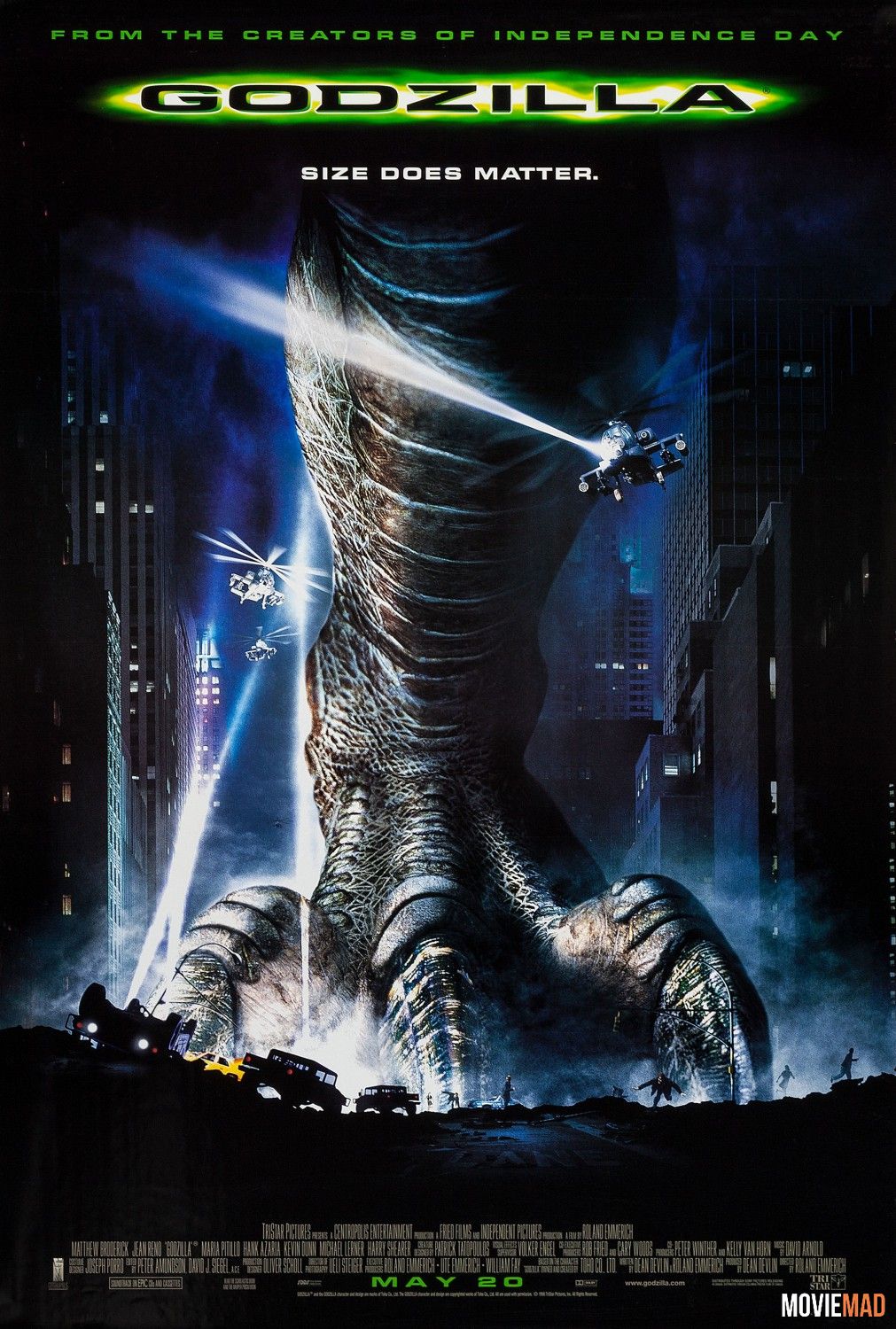 Godzilla 1998 Hindi Dubbed BluRay Full Movie 720p 480p