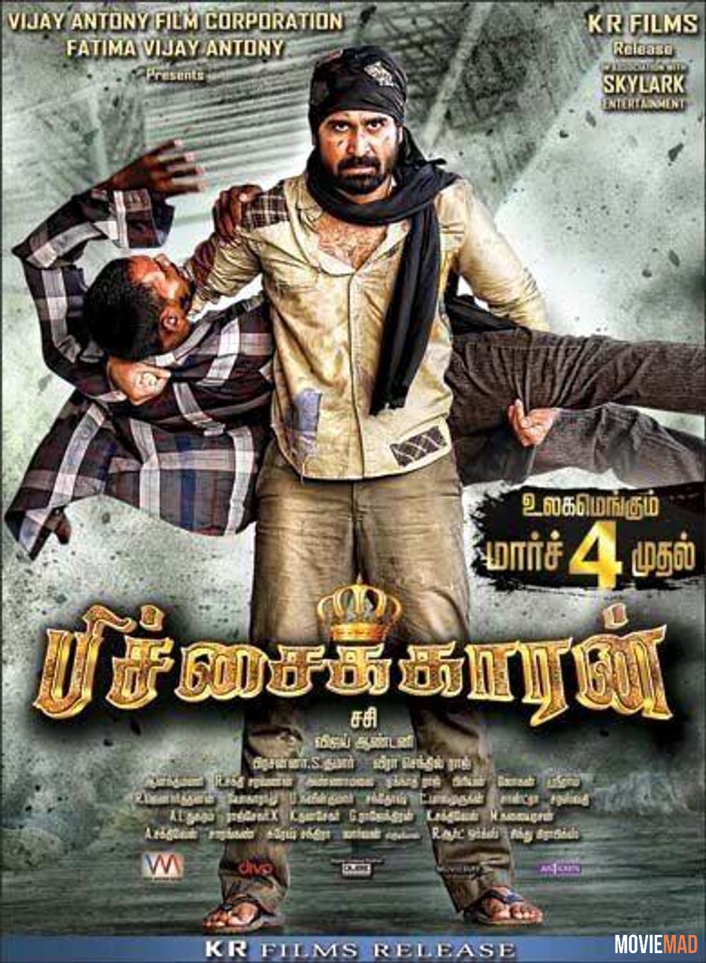 Roadside Rowdy (Pichaikkaran) (2016) Hindi Dubbed ORG HDRip Full Movie 720p 480p